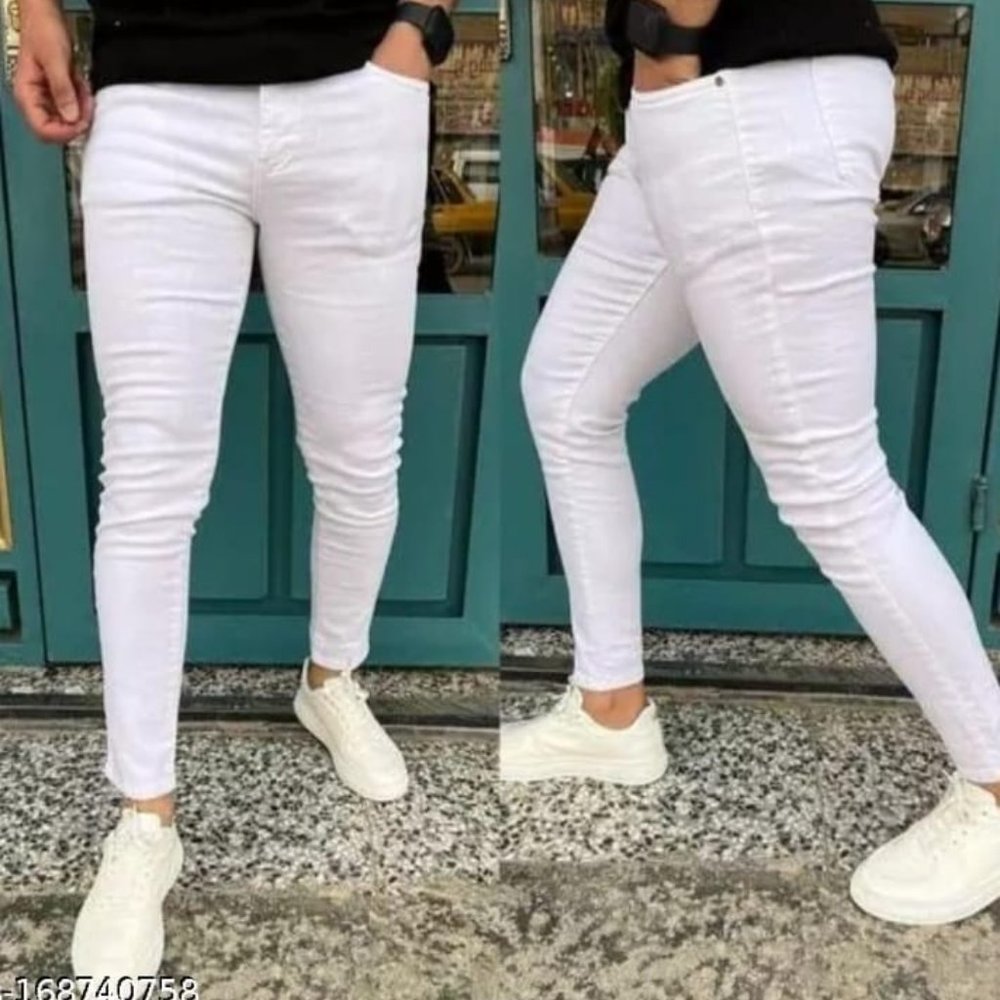 BEST DENIM WHITE JEANS - Picture 1 of 3